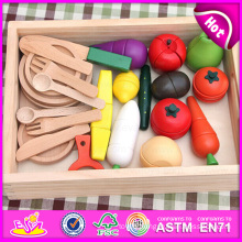 2016 Brand New Wooden Cutting Food Toy, Educational Wooden Cutting Vegetable Toy, Pretend Play Wooden Cutting Toy W10b147